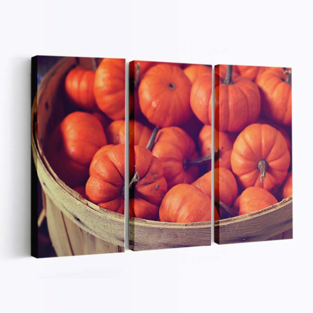 Basket Full Of Pumpkins Wallpaper